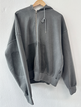 PIGMENT PATCH POINT 2-WAY HOOD ZIP-UP💛🩵🩶 - 3 COLORS