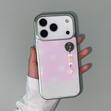 [MADE] [+MagSafe] ベリードットスマホケース ピンク (グラスシルバーバンパー)