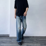 Vintage Distressed Wide Jeans