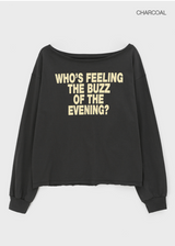[MADE] Ritz Boat Neck Printed Long Sleeve Tee