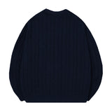 [Unisex] リザーブケーブルオーバーフィットニット [ネイビー]