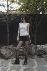 サイレント シンボル アイレット ノースリーブ (white)