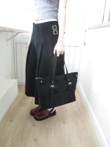 simple square leather bag