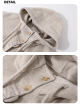 standard wool hooded long coat