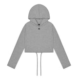 LOGO STITCH STRING HOOD LONG SLEEVE