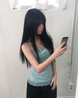 Vuet Lace Ribbed Sleeveless Top