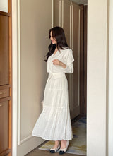 Elvia Lace Surgical Tiered Banding Skirt