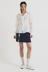Sheer String Blouse, White