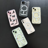 [MagSafe phone case] カラーディスターテッドキャット フォンケース