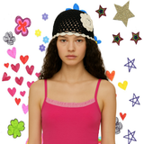 【MADE】Doyoubi Dimanche PeppoBBeBBo knitted beanie[Black/White]