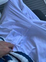Prix Linen Chin-Topped Banding Wide Pants