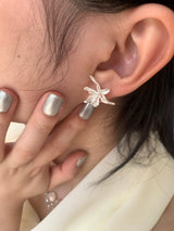 マット フラワー ピアス
