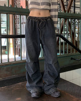 Track denim pants