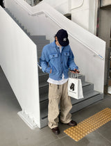 No.0949 ストーンウォッシングニットジャケット