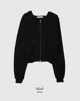 エブリデイ2WAYクロップルーズフードジップアップ（9color）