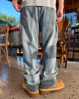 Solid Banding Wide Pants