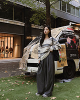 Hanin ストライプウールニットウェア