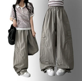 Roa Baslock Nylon Cargo Wide Pants