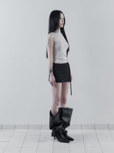 26SS★ [mnem] Corset Detail Mini Skort