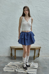 Lily frill sleeveless knit_ivory