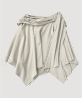 ASYMMETRIC DRAPE SKIRT
