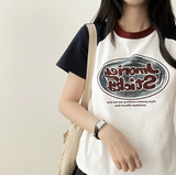 ロックレットカラーラグラン半袖Tシャツ