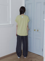 クレヨンフルーツTシャツ (ペアオリーブ)