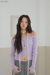 パールバートシャーリングリブ長袖Tシャツ