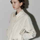 Hidden zipper light jacket Cream