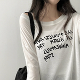 Alling lettering shoulder long sleeve tee