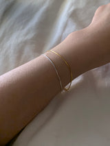 (silver925) シンプルスネークラインブレスレット *silver