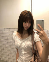 [ORIGINAL] Dana Ruffle-Button Blouse