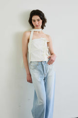 ELFIN SCARF TOP / BEIGE