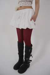 pumpkin puff skirt_white
