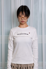 "ハイヤー ミー" コンバーテーブルロングスリーブ (WHITE)