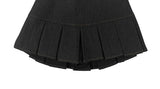 Laugh Pleats Denim Mini Skirt Pants