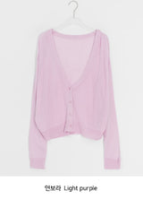 Enoch Summer See-Through Deep V-Neck Cardigan