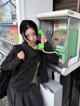 ダブルハイネックカーディガン