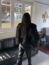 Winter Halo Long Hair Collar Fur Jacket