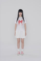 リボンロゴスリムフィットTシャツ