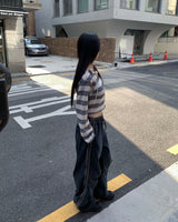 Track denim pants