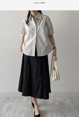 Leon Poplin Roll-up Short Sleeve Shirt