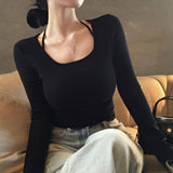 [Bellide made] Maiden Square Neck Long Sleeve T-shirt