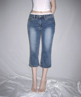 lace capri denim pt
