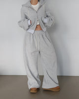pleasantly thick fleece hooded zip-up jacket