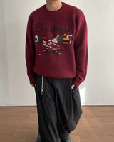 Christmas Embroidery Knit
