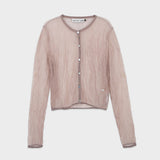 (CD-2206)SEE THROUGH WRINKLE CARDIGAN