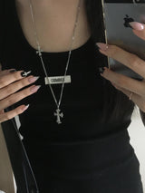 double cross necklace