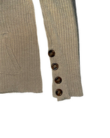 Sprayed Star Knit Hoodie(Beige)