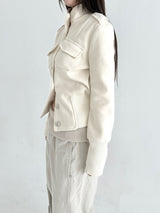 1540. Stand collar button jk (2color)